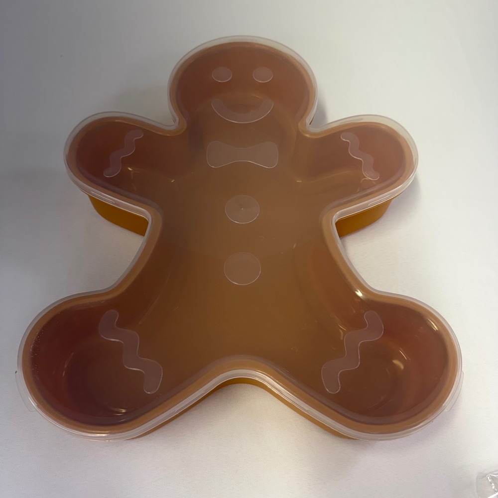 Cook With Color Gingerbread Man Snack Box Christmas Holiday Tray‎ New Open Bag
